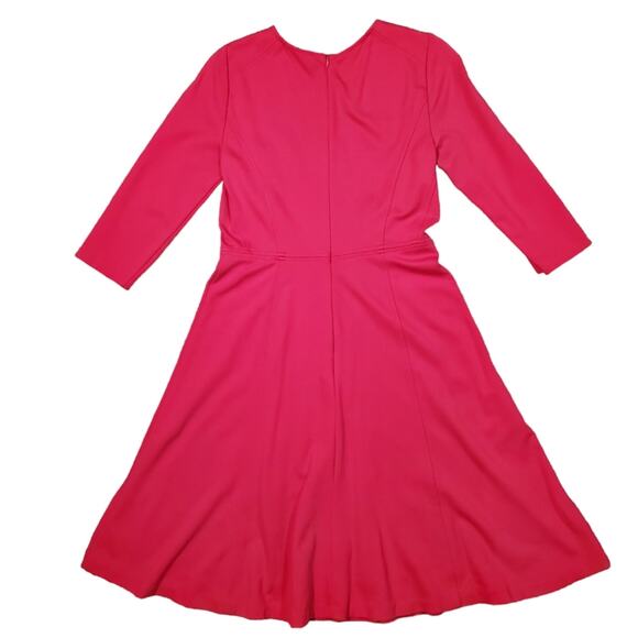 EUC Eliza J Fuchsia Fit and Flare 3/4 Sleeve Stretchy Dress Sz 10 - Picture 5 of 9